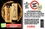 40% Schwarzkopf Ultimate Oil Elixir Shampoo + Conditioner at Coles