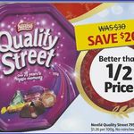 Nestle Quality Street 795g Choclolate Tub $10.00 at Coles (save $20.00)