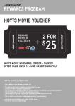 Hoyts Movie Voucher 2 For $25 - SAVE $8