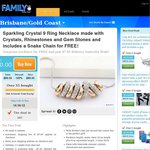 Sparkling Crystal 9 Ring Necklace $7.95 @ Family Daily Deals