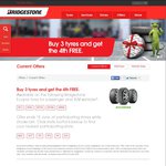 Buy 3 Tyres Get 4th Tyre Free Deals (Dunlop, Bridgestone, Hankook, Toyo)