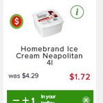 Woolworths Homebrand Ice Cream 4L Neopolitan $1.72 Online