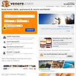 15% off Accomodation at Venere.com