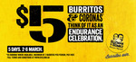 Guzman Y Gomez $5 Burritos $5 Burrito Bowls $5 Corona 2-6 March
