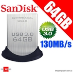 SanDisk 64GB Ultra Fit USB 3.0 130MB/s $29.95 (HK) or $31.95 (SYD) Posted @ Shopping Square
