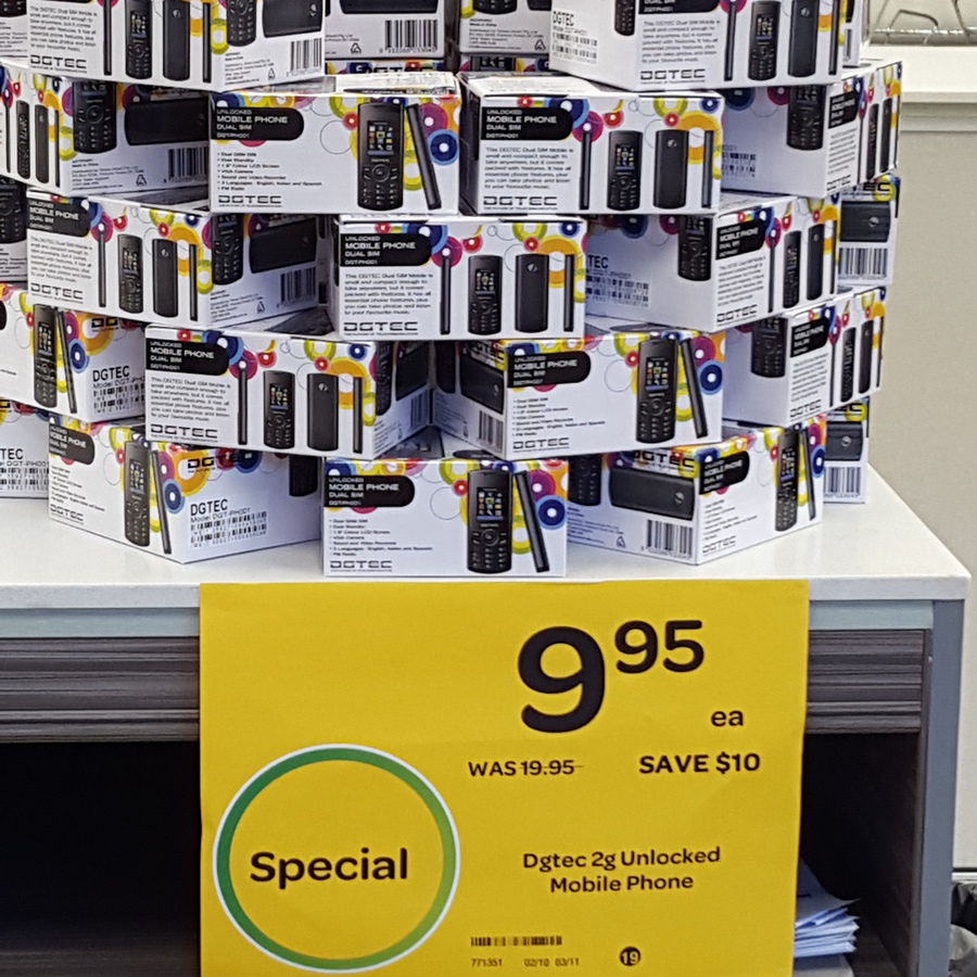 DGTEC 2G Unlocked Mobile Phone Dual Sim 9.95 Woolworths OzBargain