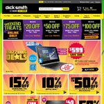 Dick Smith Weekend Treats Online Only: $20 off $99/ $50 off $300/ $75 off $500/ $100 off $1000