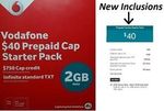 Vodafone $40 4G Prepaid Cap Sim Starter Kit for $15 (Unlimited Calls + 8GB Data) Delivered @ Tejasunadkat eBay