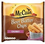McCain Beer Battered Chunky/Shoestring Frozen Potato Chips 750g $2.50 (Was $4.50) @ Coles