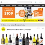 Cellarmasters - 12 Wines for $110.20 with Free Case of Corona and $20 Woolworths Dollars (C&C at BWS, Rewards Card Required)