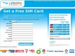 Free Lebara Mobile Sim Card + Free Shipping!!