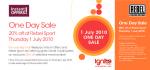 20% off at Rebel Sport - 1st July - Ignite/BankSA/St George credit card holders only