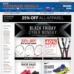 Tennis Only Black Friday Deals - 25% off Popular Racquets + More