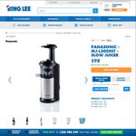 Panasonic - MJ-L500SST - Slow Juicer for $98 (RRP $399) @ Bing Lee (Today Only)