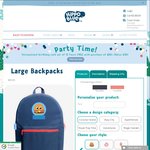 Hippo Blue-1 Personalised Large Kid Bag @40% off+ Free Shipping (not working anymore) + Free 12 Personalised Birthdaycard Set