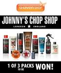 Win 1 of 3 Men's Gift Packs (Includes Assorted Johnny's Chop Shop Products & Men's Wet Pack) from Shaver Shop