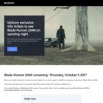 Win 1 of 295 DPs to Blade Runner 2049 Worth Up to $40 from Sony