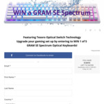 Win 1 of 5 GRAM SE Spectrum Optical Keyboards Worth $153 from Tesoro Technology