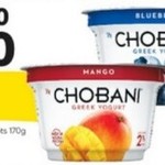 10x Chobani Yoghurt 170gm for $10 @ Woolworths