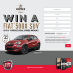 Win a Fiat 500X or 1 of 10 Faema Carisma Coffee Machines from Caffe Aurora