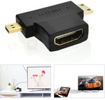 4K 3D HDMI Female to Mini HDMI+Micro HDMI Male Adapter $0.69 US (~$0.92 AU) @ Zapals