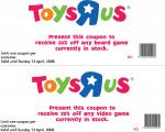 20% of ALL Games Toys R Us