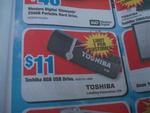 Toshiba Flash Drive 8GB for $11 at Harvey Norman (WA)