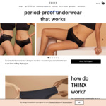 $10 USD off Thinx Period-Proof Underwear + Free AU Shipping (usually $9 USD) @ Thinx