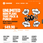 NBN 12/25/50 - NBN 25 with Unlimited Data from $33.90 First Month Then $58.90 for 5 Months @ Tangerine Telecom