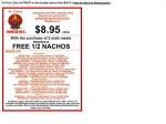 FREE 1/2 Nachos (worth $8.95) @ Montezumas with purchase of 2 main meals *Cond Apply