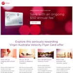 Virgin Australia Velocity Flyer Card - $50 Ongoing Annual Fee + 0% for 18 Months Balance Transfers