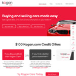 $100 Kogan.com Credit When You Buy & Sell Cars @ Kogan Cars