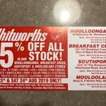 [QLD] 15% off All in-Store Stock @ Whitworths Marine & Leisure (Woolloongabba, Breakfast Creek, Southport & Mooloolaba)