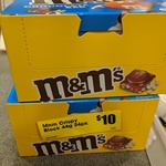 M&Ms 24x 44g Crispy Chocolate Bars - $10 at The Reject Shop