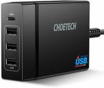 CHOETECH 4 Port 72W USB Charger with 60W USB-C PD $49.99 Delivered @ iXtra