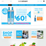 2x SodaStream CO2 Spare Cylinders $60 + $12.50 Delivery @ SodaStream