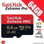 SanDisk Extreme Pro 64GB microSDXC UHS-I U3 V30 A2 170MB/s $27.95 + $1.99 PP @ Shopping Square