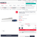 50% off Hygiplas Water Resistant Digital Probe Thermometer $9.90 + Delivery (Free C&C) @ Nisbets