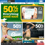 50% off All Australian Made Swimwear and Underwear Storewide + Free Delivery with $50 Spend @ aussieBum