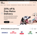 20% off & Free Metro Delivery (Min $50 Spend) @ Pet Culture
