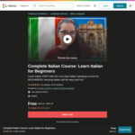 Free - Complete Italian Course:Learn Italian for Beginners (was $24.99)/Drupal For Absolute Beginners (2021)(was $34.99) - Udemy