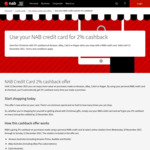 2% Cashback on Purchases at Amazon, eBay, Catch or Kogan with NAB Personal Credit Card (New or Existing) @ NAB