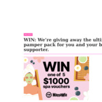 Win 1 of 5 $1,000 Spa Vouchers from Mamamia