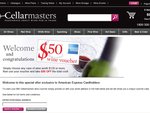 Free $50 Wine Voucher at Cellermasters (min spend of $120)