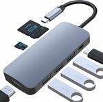 7-in-1 USB C Hub 4K HDMI, 3*USB3.0, SD/TF Card, PD87W $24.78 + Delivery ($0 Prime/ $39 Spend) @ Arshcea Amazon AU