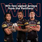 Win a Signed Panthers Home Jersey or a Signed Blues Jersey from Motorola