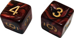 6 Sided Red Black Digit Dice (2 Pack) $2 + $3 Postage ($0 SYD C&C/ $12 Express) @ Bigger Worlds Games