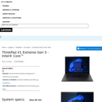 Lenovo ThinkPad X1 Extreme Gen 5 Laptop: i7-12700H, 16GB RAM, 512GB SSD, RTX 3050 Ti $1949 (RRP $4839) Shipped @ Lenovo