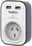 Belkin Surge Protector with 2x 2.4A USB Ports $9.95 + Delivery @ Harvey Norman