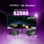 Win an LG UltraGear 45" 240hz Curved OLED Gaming Monitor or 1 of 2 Minor Prizes from MOZA Racing